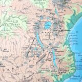 Old Africa map 43x43cm from 1950