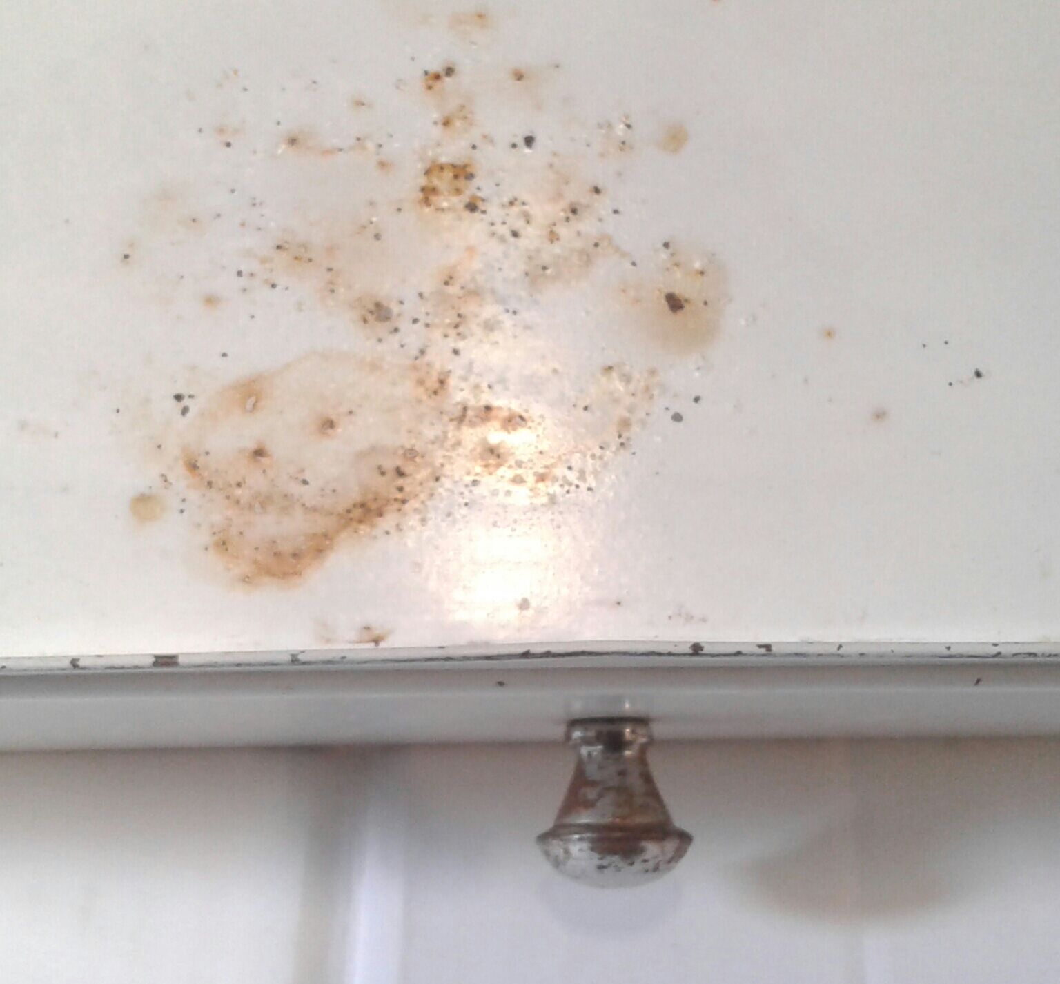 Vintage metal bathroom shelf