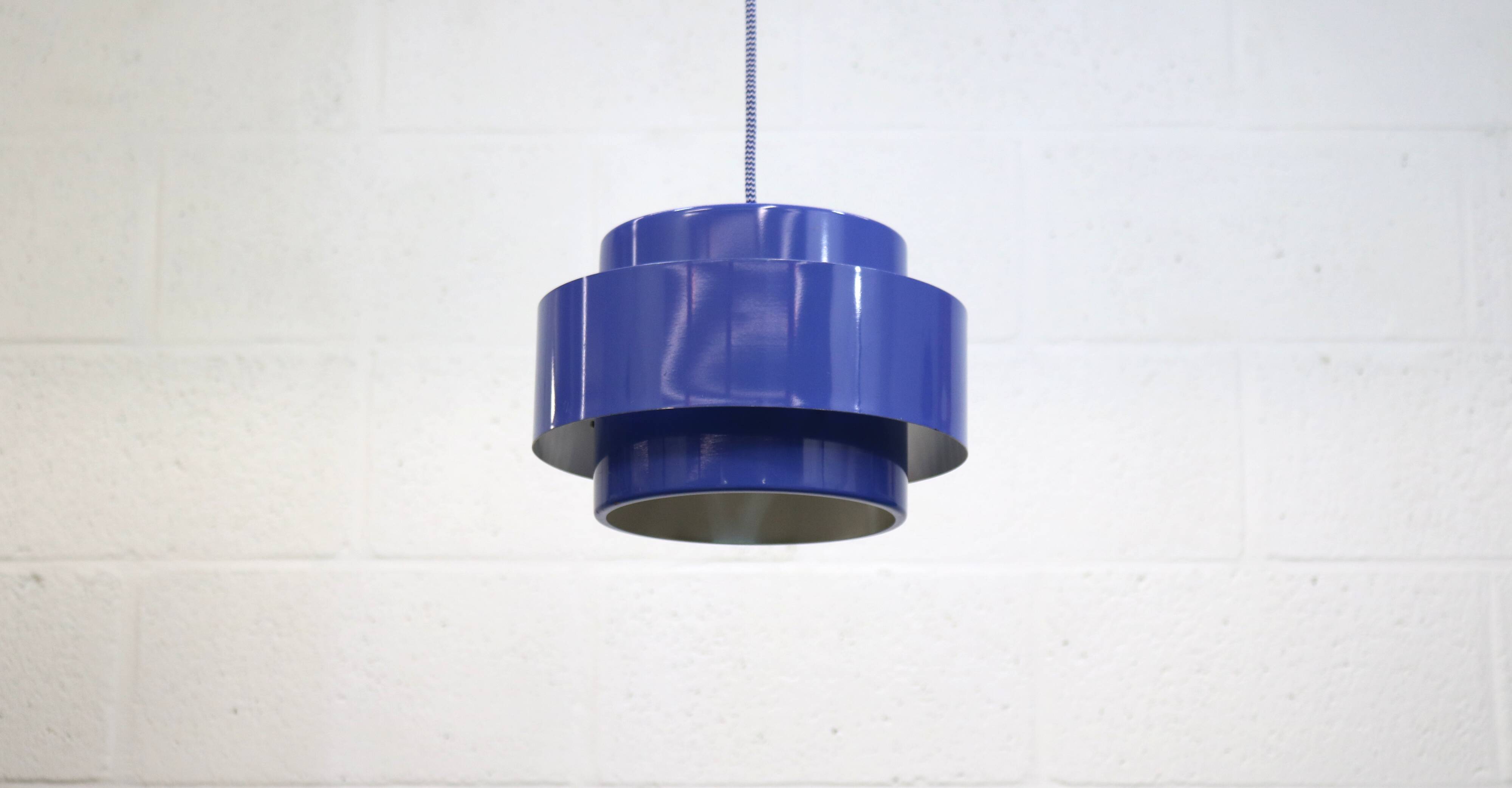 Iconic blue Jo Hammerborg vintage lamp | Fog & Morup | Model Juno