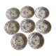 Plates flat earthenware sarregemines circa 1870 purple thorns