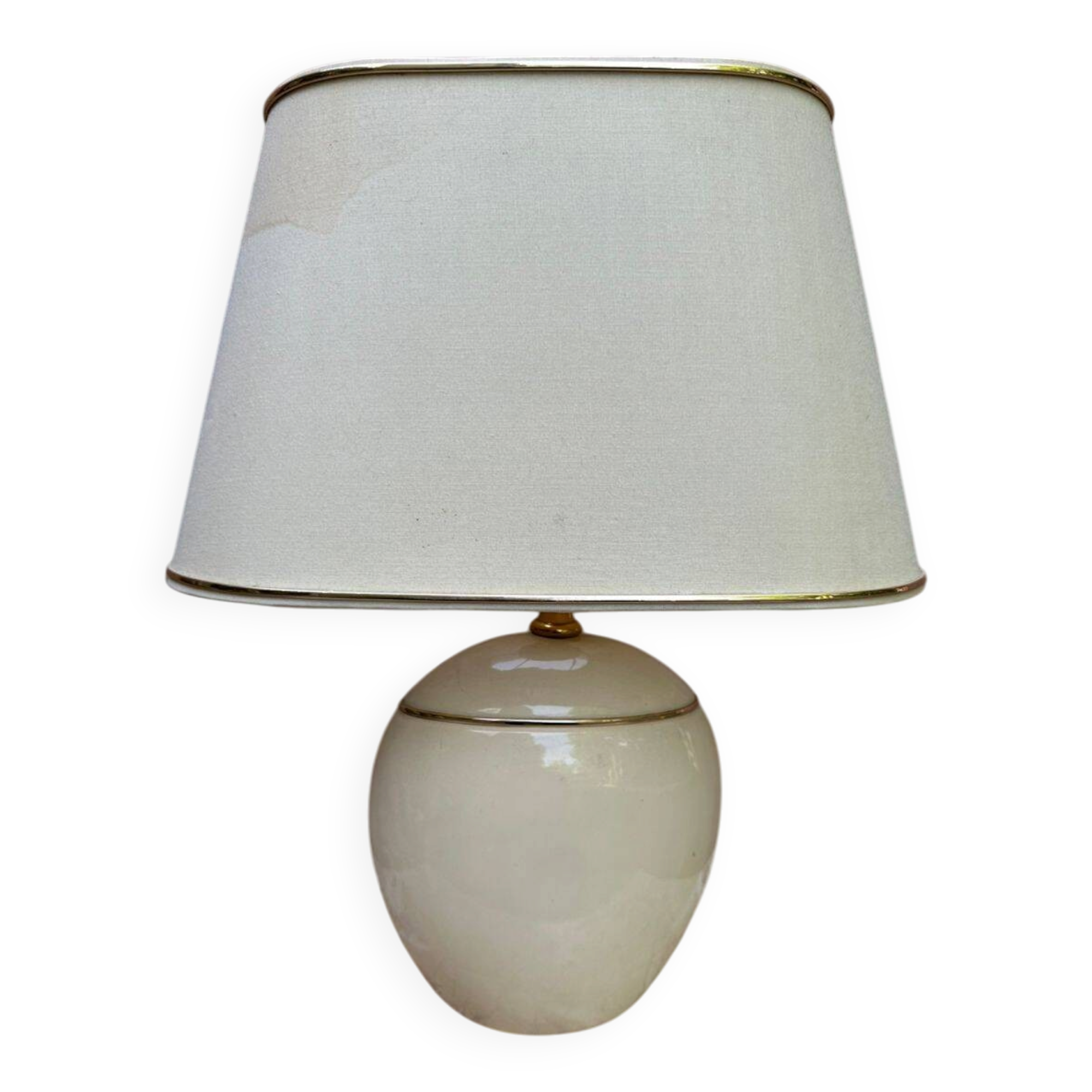 Vintage table lamp by Robert de Schuytener ivory 1960