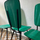 Chaises skaï vert années 50