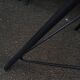 Set of 6 leather chairs with black metal frame