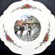 Obernai dish in Sarreguemines earthenware in scalloped lentil shape - Alsace horse rider 30 cm