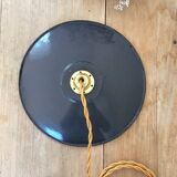 Pair of suspensions in black & white enamelled sheet metal
