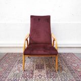 Vintage velvet armchair
