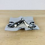 Chromed stainless steel designer ashtray