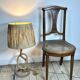 Audoux Minet lamp in rope and raffia 1950s