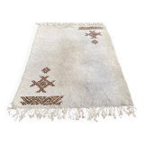 Handmade knotted Berber Moroccan wool rug 170x225cm