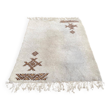 Handmade knotted Berber Moroccan wool rug 170x225cm
