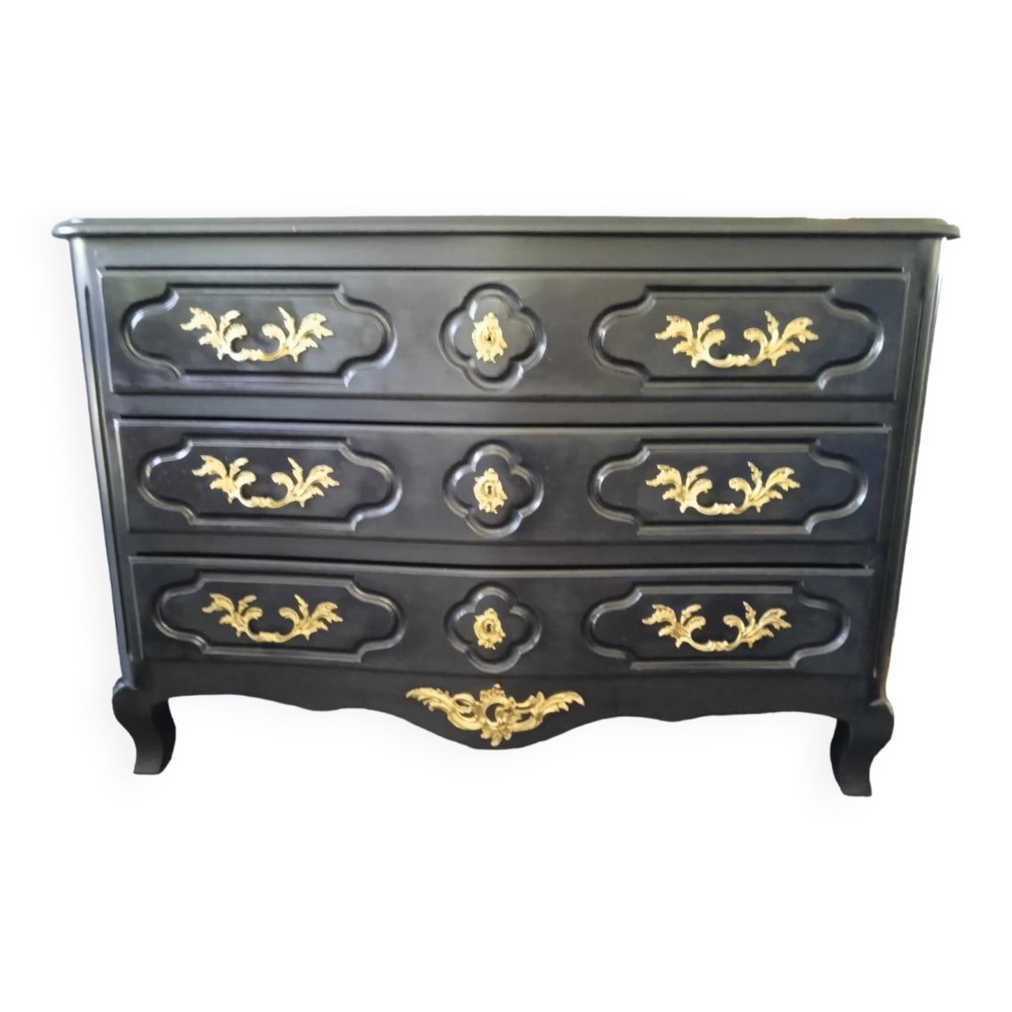 Louis XV style curved chest of drawers
