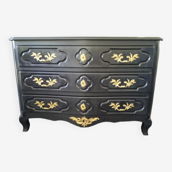 Louis XV style curved chest of drawers