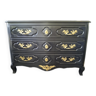 Louis XV style curved chest of drawers