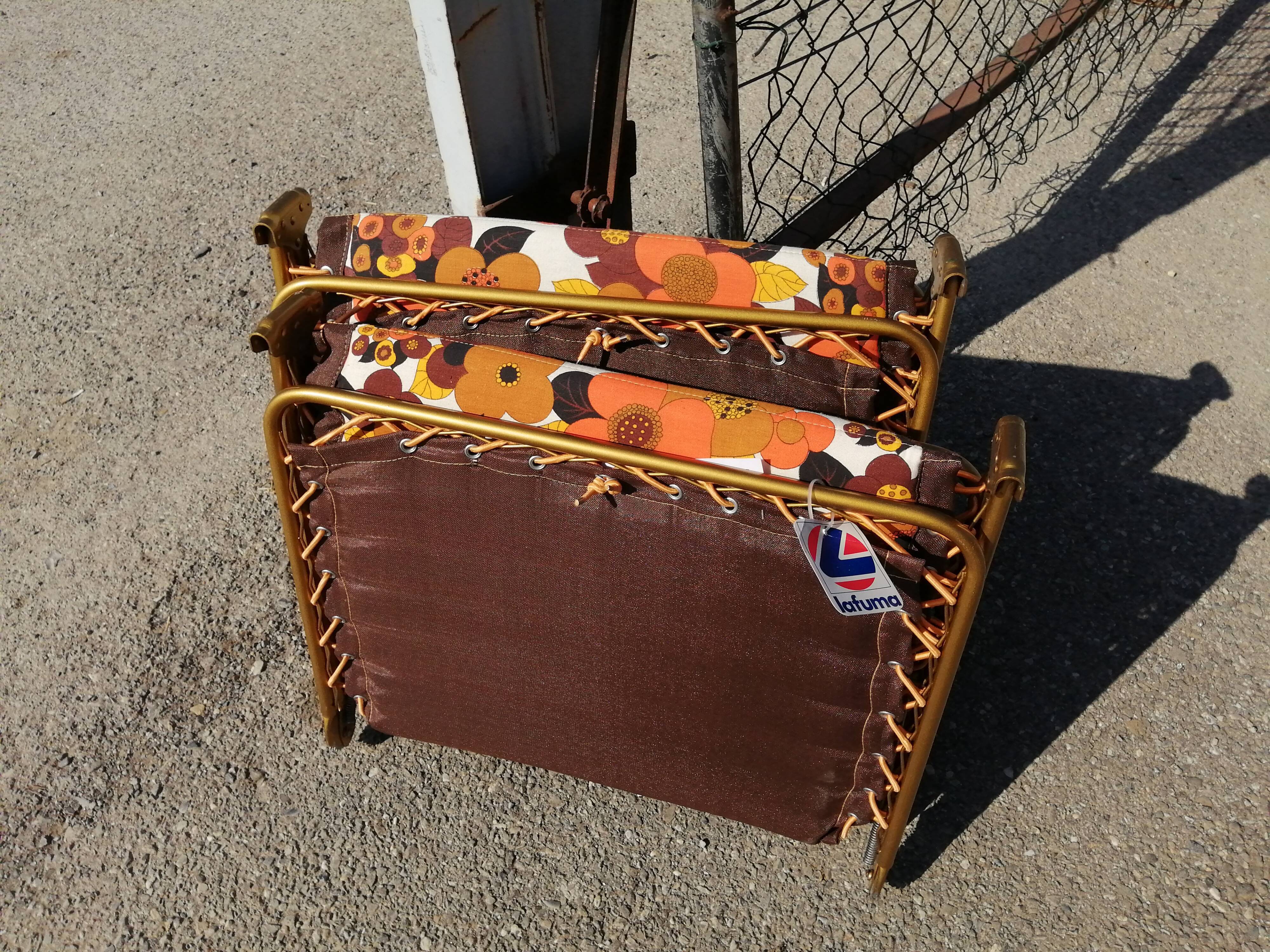 Pair of sun loungers Vintage Lafuma 1970 - NEW