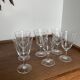 Set of 6 chiseled glasses