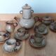 Tea or coffee service in Puisaye stoneware, signed Jean-Pierre Prud’homme