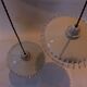 Duo de suspensions en opaline vintage