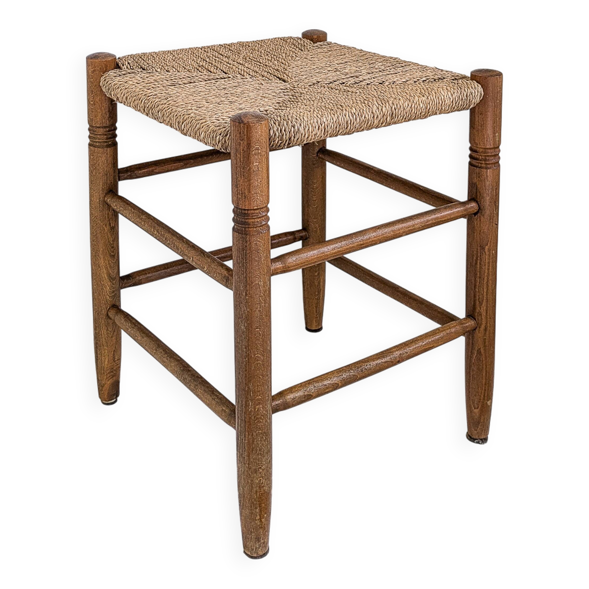 Tabouret mid century rustique