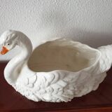 Grand cache pot cygne Capodimonte