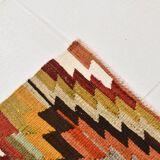 3x5 Green & Red Tribal Kilim Rug, 102x148Cm