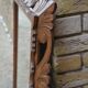Old large carved wooden mirror 62/93