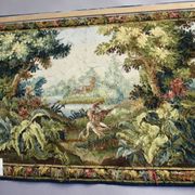 AUBUSSON tapestry, 20th century, "Verdure Oiseau" (Greenery with Bird)
