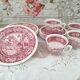 Coffee service 12 rooms 4 people Villeroy & Boch model Rusticana red English décor