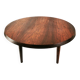 Round mid-century rosewood coffee table, Silkeborg, Denmark, 1960s.