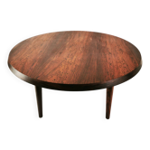 Round mid-century rosewood coffee table, Silkeborg, Denmark, 1960s.