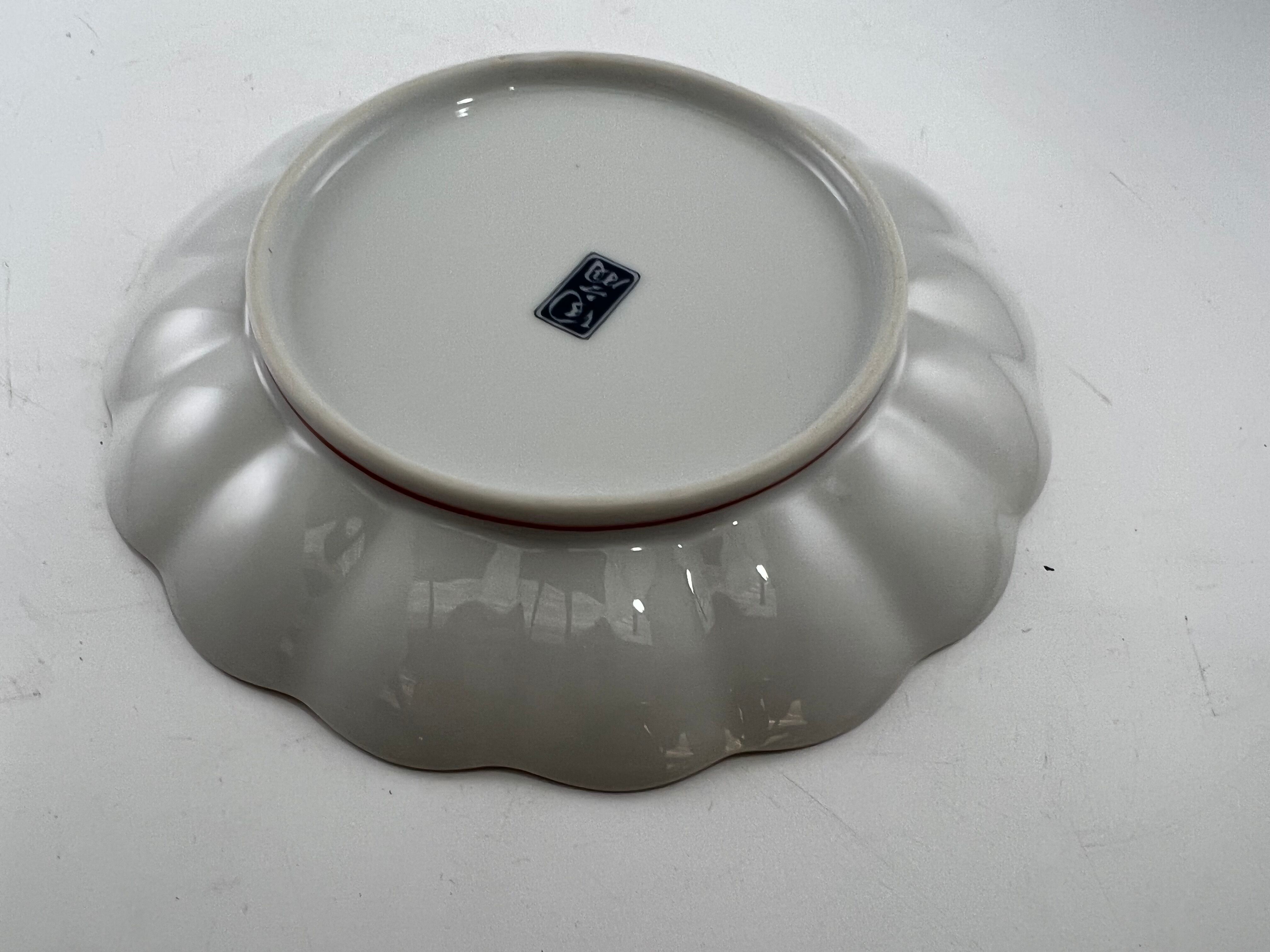6 Japanese Arita dessert plates