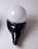 Black ceramic snail and white opaline sconce, France, 1980