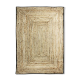 Jute carpet 120x170 cm black outline