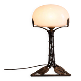 Art Deco lamp with twisted leaves