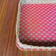 Wicker and wood serving tray