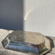 Octagonal silver-plated metal dish