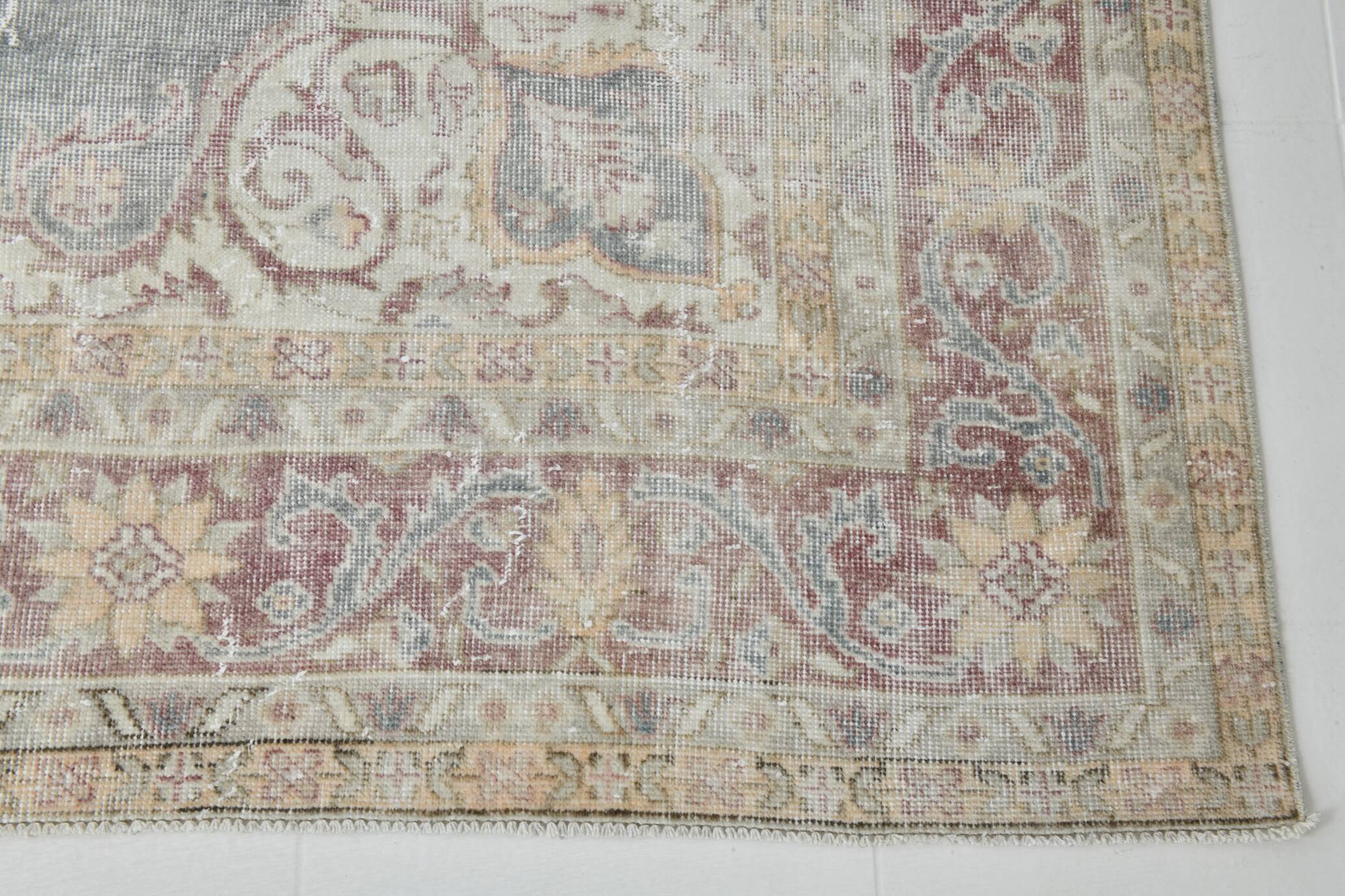 Persian Burgundy & Green Oriental Rug, 239x333Cm