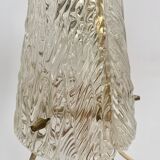Lampe de table en verre glacé par J.T. Kalmar, Autriche