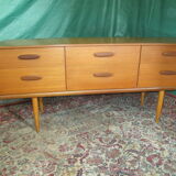 6 drawers vintage teak sideboard