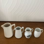 Set of 4 Vintage Porcelain Milk Jugs
