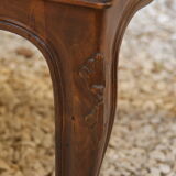 Italian wooden coffee table with marquetry inlaid top