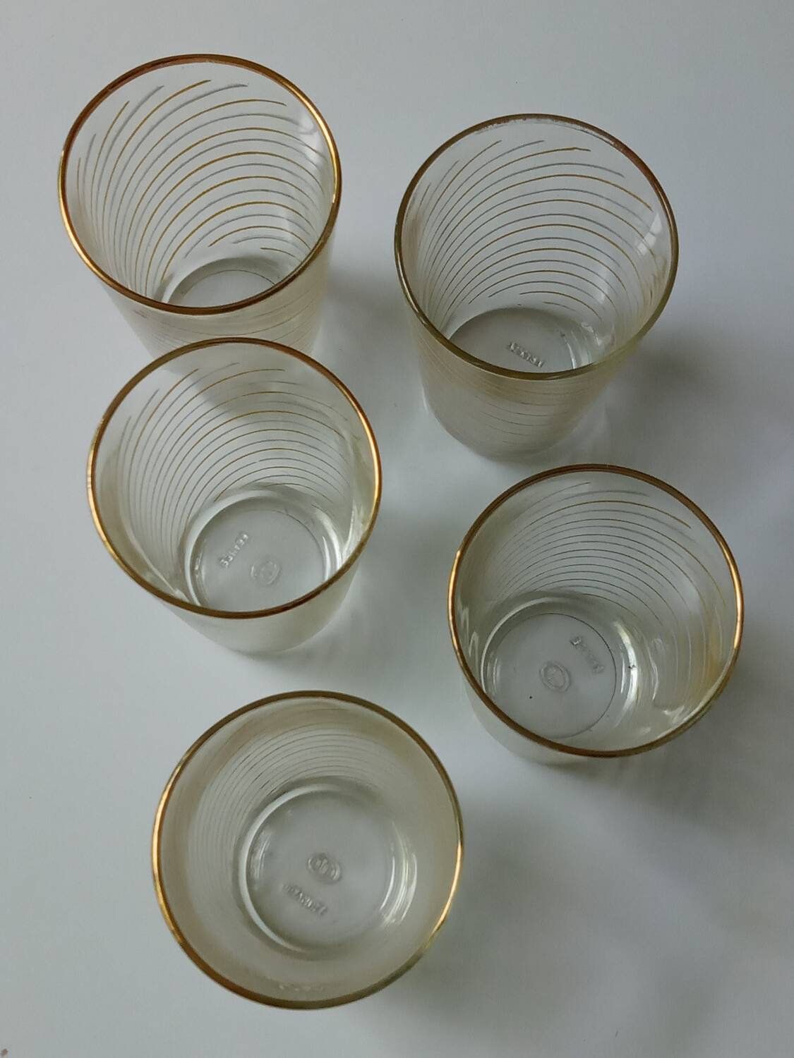 Cinq verres années 50