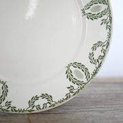 Cake dish on foot, old compotier by the Sarreguemines factory, France