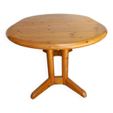 Round pine table, Denmark, 1980s