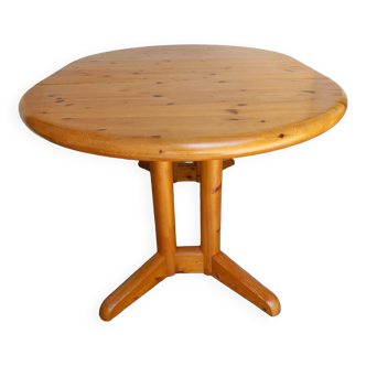 Table ronde en pin, Danemark, années 1980