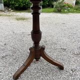 Set of 4 walnut armchairs and table, 19th century
