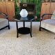 Round tripod art deco coffee table