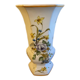 Vase in polychrome earthenware of Moustiers