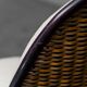 Garden armchair in 60s rattan wood
