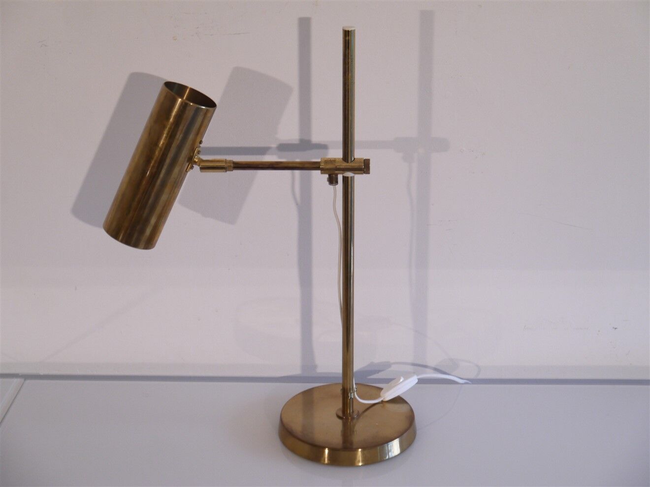 Lampe en laiton de Bergboms Suède 1970
