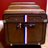 Arched fawn mail trunk 1920s - 100 x 54 x 46 cm